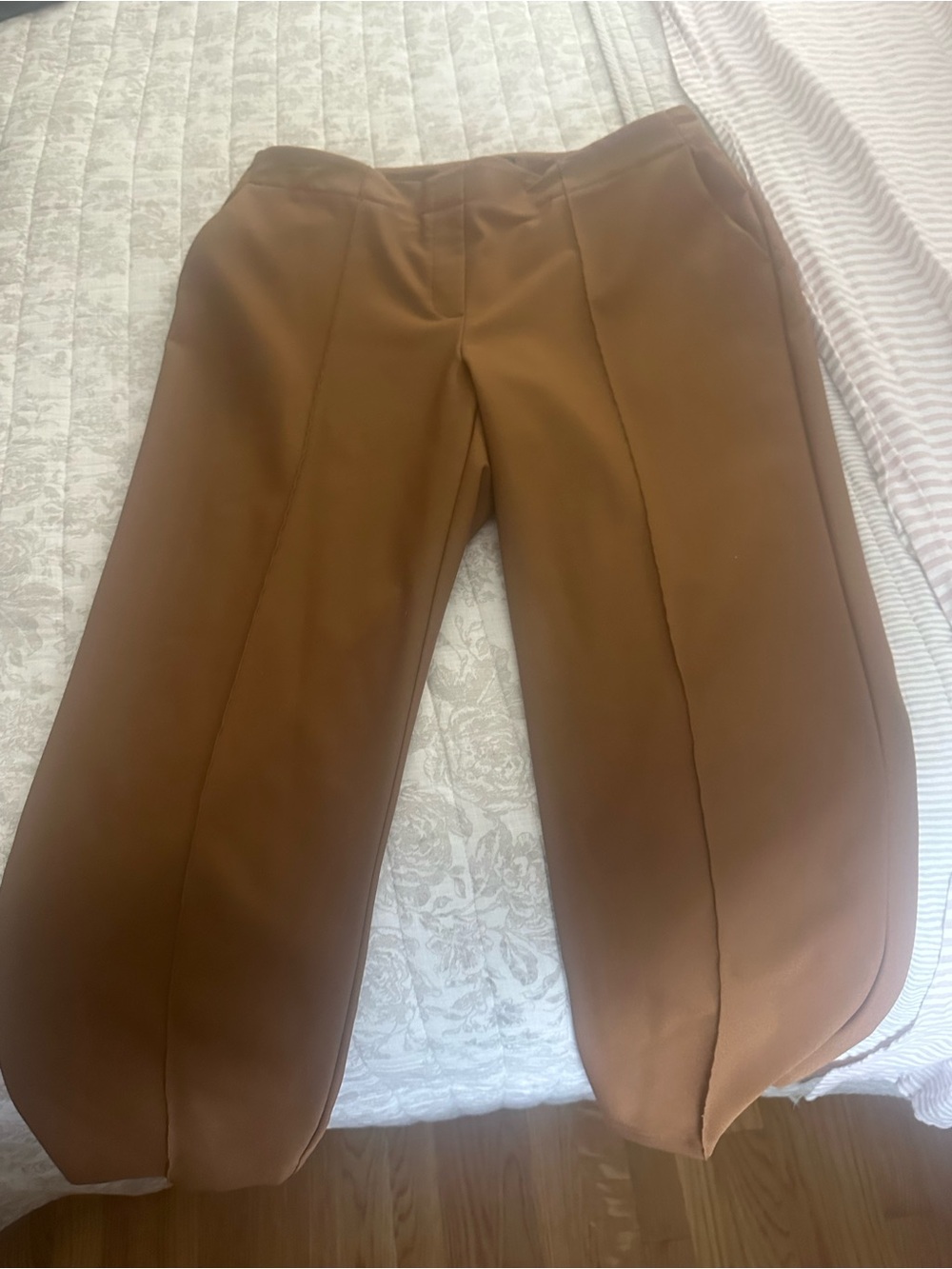 Rachel Zoe Wide-Leg Ponte Pants in Cognac Brown